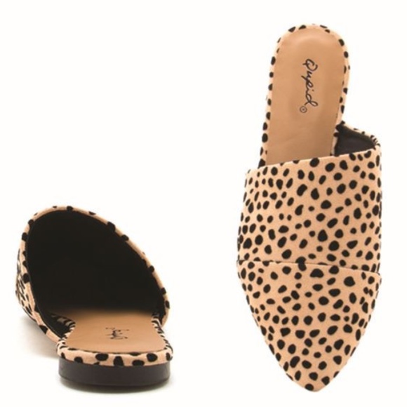 qupid snakeskin mules